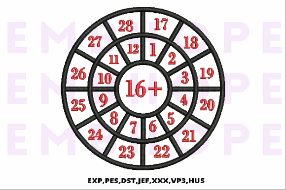 Addition Wheel 16: A Vibrant Tool for Classroom Math and Creative Embroidery