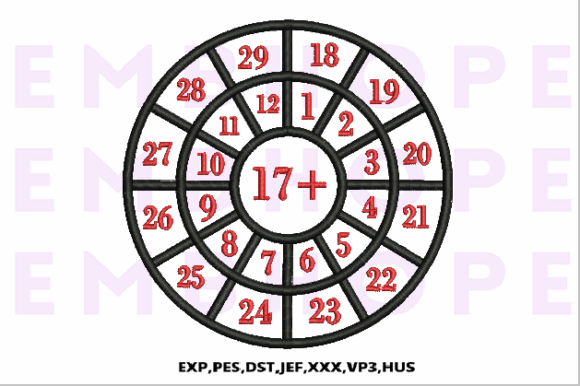 Addition Wheel 17: A Playful Math Design