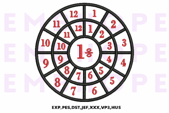 Division Wheel 1: Fun Math Embroidery