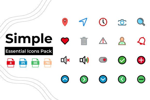 Essential Icons Pack -4: A Designer’s Toolkit