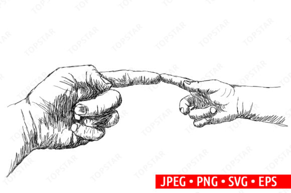Evaluating the Adult and Child Hand Illustration for Creative Projects