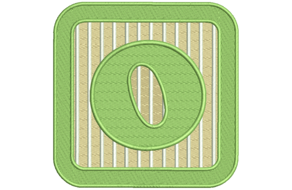 Green Frame Alphabet O Letter: A Fresh Design Asset