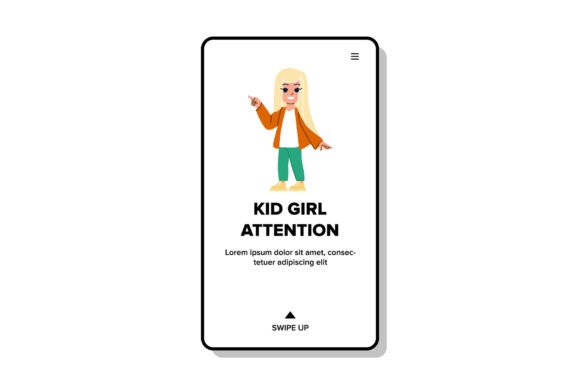 Kid Girl Attention Vector Guide