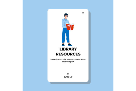 Library Resources Vector for Modern Learning