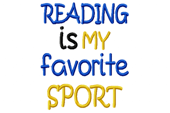 Reading is My Favorite Sport: A Whimsical Embroidery Design for Every Storyteller