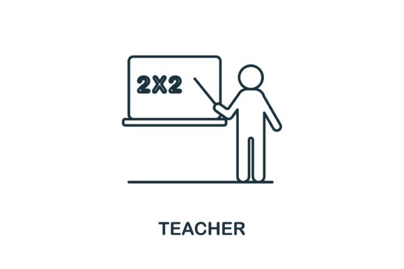 Teacher Icon: Enhancing Educational Design with Versatile Vector Graphics
