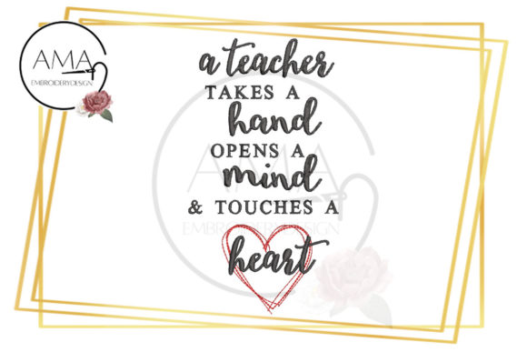 The Heartfelt Impact of a Teacher Appreciation Quote Embroidered with Care