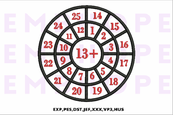 Transforming Math Practice with the Addition Wheel 13 Embroidery Design