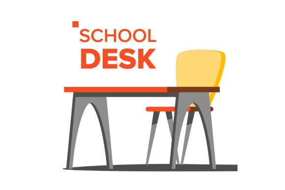Visualizing the Classroom: The Strategic Value of School Desk Vector Empty Table Illustrations